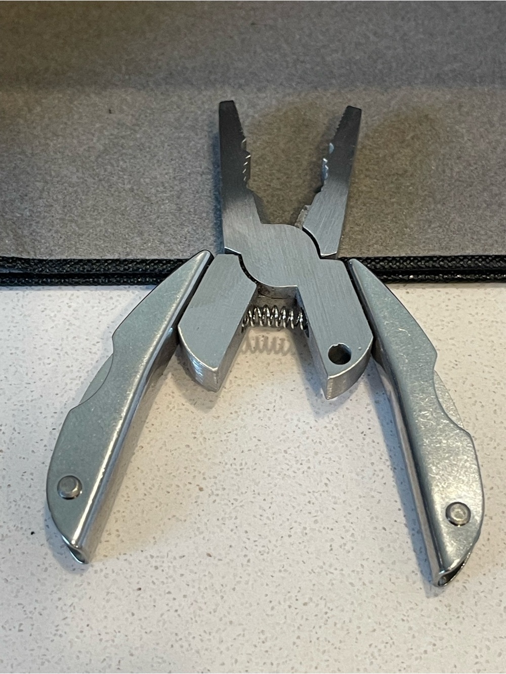 Stainless Steel Multi-Tool with Black Nylon Pouch - Men Grooming